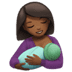 🤱🏾 breast-feeding: medium-dark skin tone display on Apple